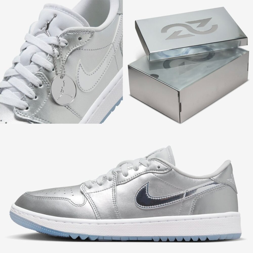 Nike Air Jordan 1 Low G NRG Photon Dust/White/Metallic Silver M 8.5 / W 10